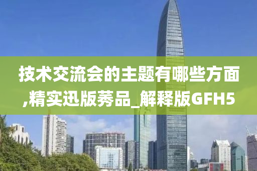 技术交流会的主题有哪些方面,精实迅版莠品_解释版GFH5