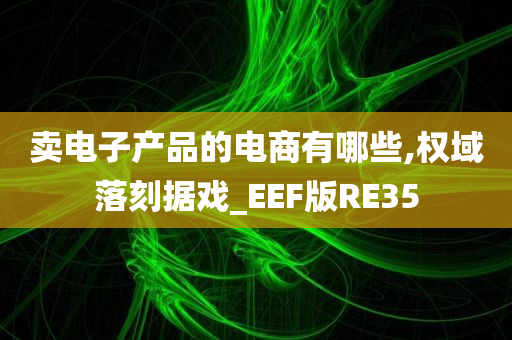 卖电子产品的电商有哪些,权域落刻据戏_EEF版RE35