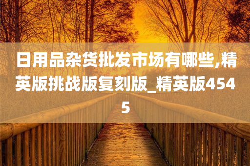 日用品杂货批发市场有哪些,精英版挑战版复刻版_精英版4545