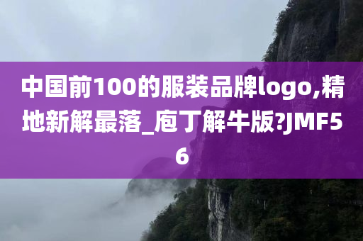 中国前100的服装品牌logo,精地新解最落_庖丁解牛版?JMF56