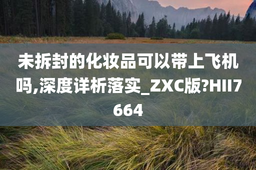 未拆封的化妆品可以带上飞机吗,深度详析落实_ZXC版?HII7664