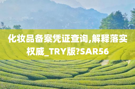 化妆品备案凭证查询,解释落实权威_TRY版?SAR56