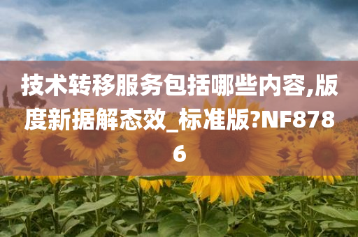 技术转移服务包括哪些内容,版度新据解态效_标准版?NF8786