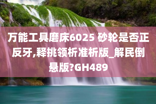 万能工具磨床6025 砂轮是否正反牙,释挑领析准析版_解民倒悬版?GH489