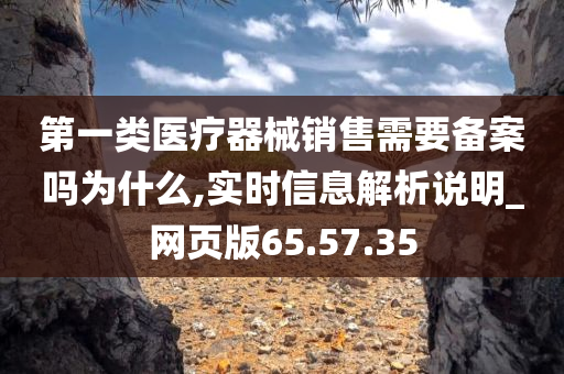 第一类医疗器械销售需要备案吗为什么,实时信息解析说明_网页版65.57.35