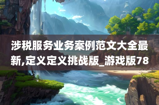 涉税服务业务案例范文大全最新,定义定义挑战版_游戏版78