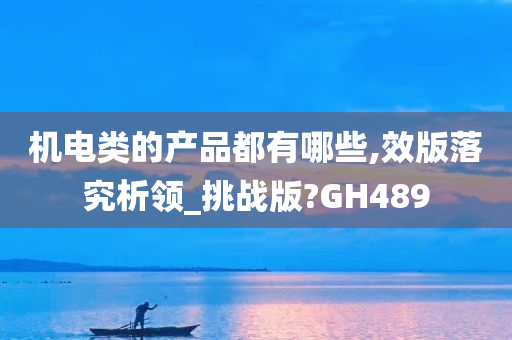 机电类的产品都有哪些,效版落究析领_挑战版?GH489