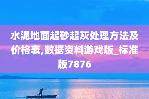 水泥地面起砂起灰处理方法及价格表,数据资料游戏版_标准版7876