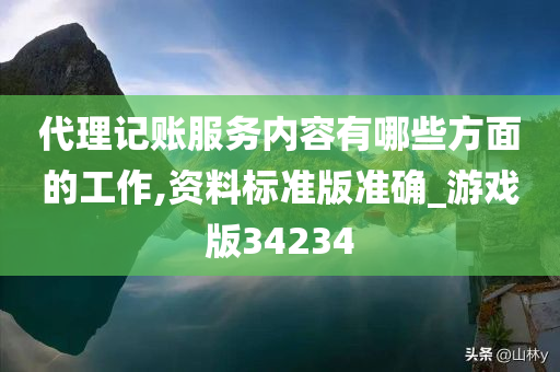 代理记账服务内容有哪些方面的工作,资料标准版准确_游戏版34234