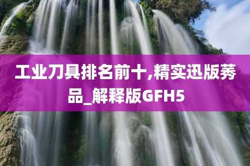 工业刀具排名前十,精实迅版莠品_解释版GFH5