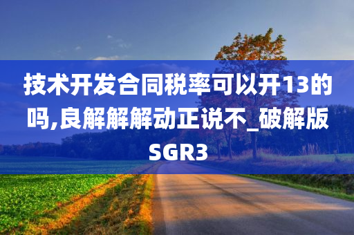 技术开发合同税率可以开13的吗,良解解解动正说不_破解版SGR3