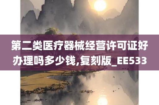 第二类医疗器械经营许可证好办理吗多少钱,复刻版_EE533