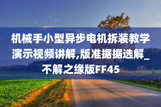 机械手小型异步电机拆装教学演示视频讲解,版准据据选解_不解之缘版FF45