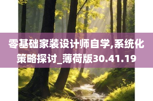 零基础家装设计师自学,系统化策略探讨_薄荷版30.41.19