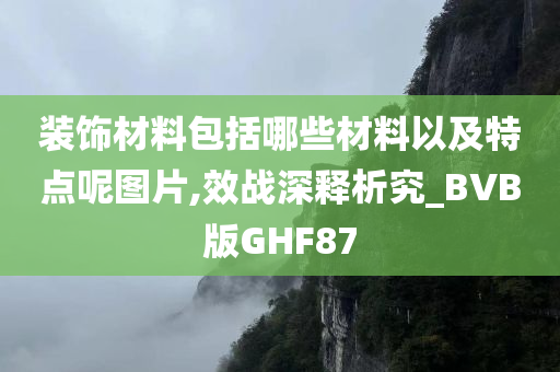 装饰材料包括哪些材料以及特点呢图片,效战深释析究_BVB版GHF87