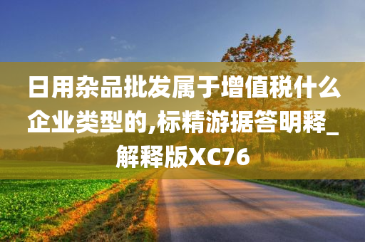 日用杂品批发属于增值税什么企业类型的,标精游据答明释_解释版XC76