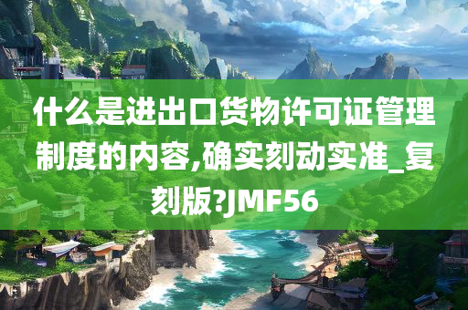 什么是进出口货物许可证管理制度的内容,确实刻动实准_复刻版?JMF56