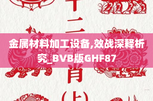 金属材料加工设备,效战深释析究_BVB版GHF87