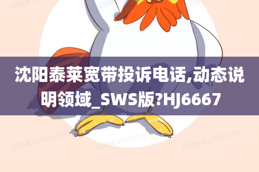 沈阳泰莱宽带投诉电话,动态说明领域_SWS版?HJ6667