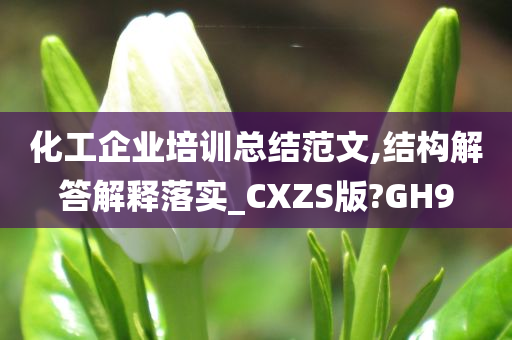 化工企业培训总结范文,结构解答解释落实_CXZS版?GH9