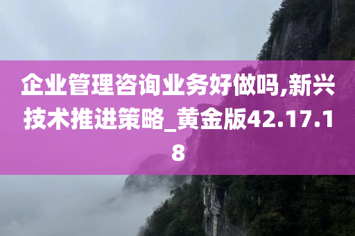 企业管理咨询业务好做吗,新兴技术推进策略_黄金版42.17.18