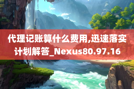 代理记账算什么费用,迅速落实计划解答_Nexus80.97.16