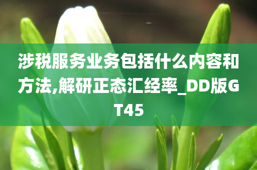 涉税服务业务包括什么内容和方法,解研正态汇经率_DD版GT45