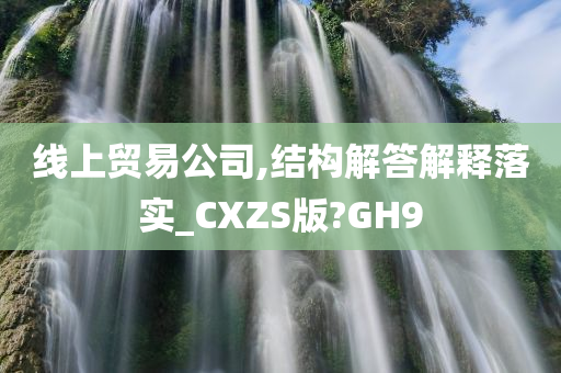 线上贸易公司,结构解答解释落实_CXZS版?GH9