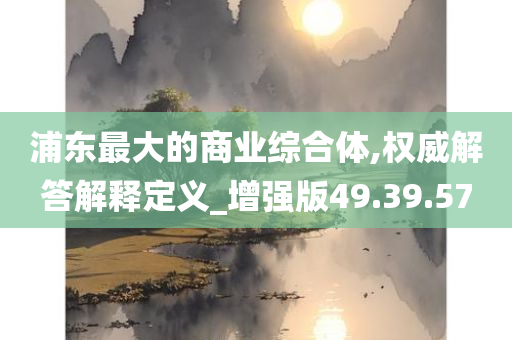 浦东最大的商业综合体,权威解答解释定义_增强版49.39.57