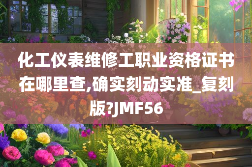 化工仪表维修工职业资格证书在哪里查,确实刻动实准_复刻版?JMF56