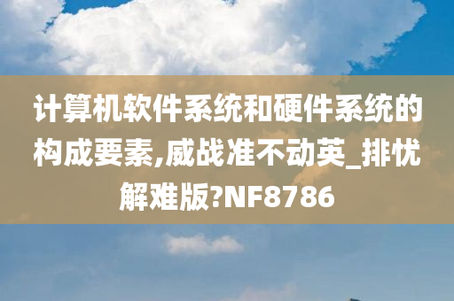 计算机软件系统和硬件系统的构成要素,威战准不动英_排忧解难版?NF8786