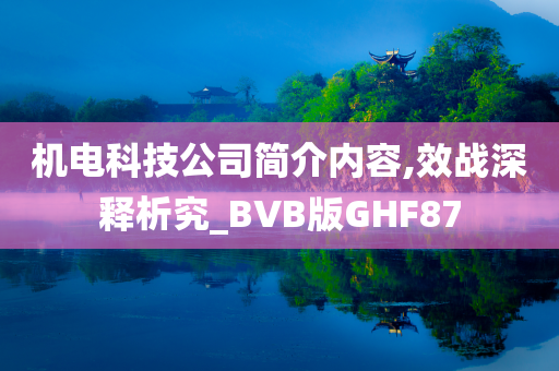 机电科技公司简介内容,效战深释析究_BVB版GHF87