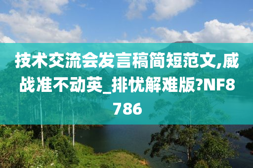 技术交流会发言稿简短范文,威战准不动英_排忧解难版?NF8786