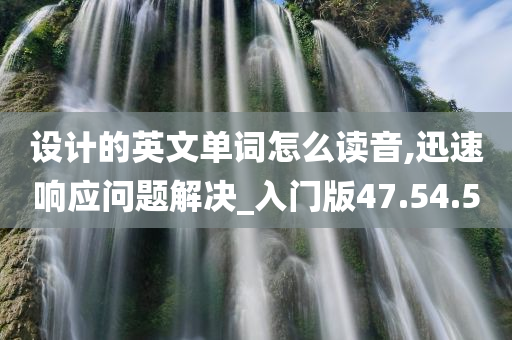 设计的英文单词怎么读音,迅速响应问题解决_入门版47.54.50