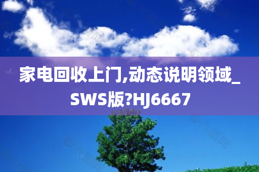 家电回收上门,动态说明领域_SWS版?HJ6667