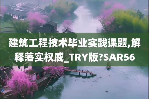 建筑工程技术毕业实践课题,解释落实权威_TRY版?SAR56