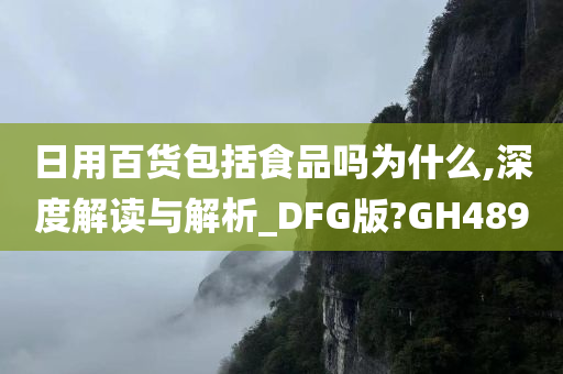 日用百货包括食品吗为什么,深度解读与解析_DFG版?GH489