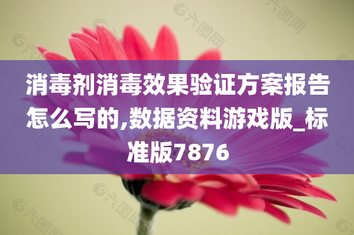 消毒剂消毒效果验证方案报告怎么写的,数据资料游戏版_标准版7876