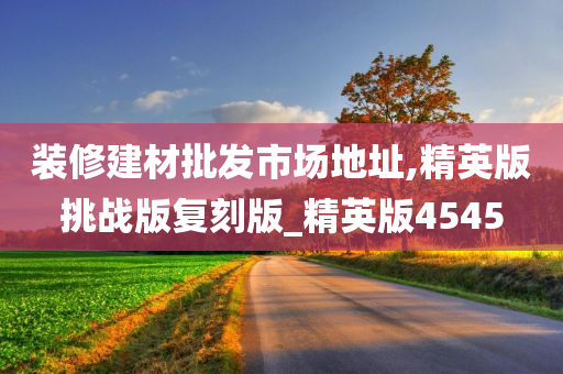 装修建材批发市场地址,精英版挑战版复刻版_精英版4545