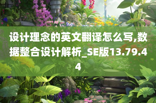 设计理念的英文翻译怎么写,数据整合设计解析_SE版13.79.44