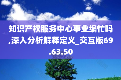 知识产权服务中心事业编忙吗,深入分析解释定义_交互版69.63.50