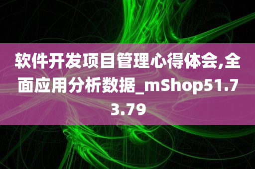 软件开发项目管理心得体会,全面应用分析数据_mShop51.73.79