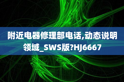 附近电器修理部电话,动态说明领域_SWS版?HJ6667