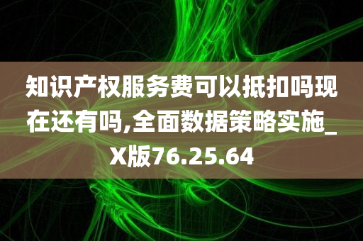 知识产权服务费可以抵扣吗现在还有吗,全面数据策略实施_X版76.25.64