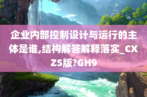 企业内部控制设计与运行的主体是谁,结构解答解释落实_CXZS版?GH9