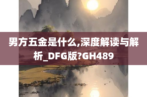 男方五金是什么,深度解读与解析_DFG版?GH489