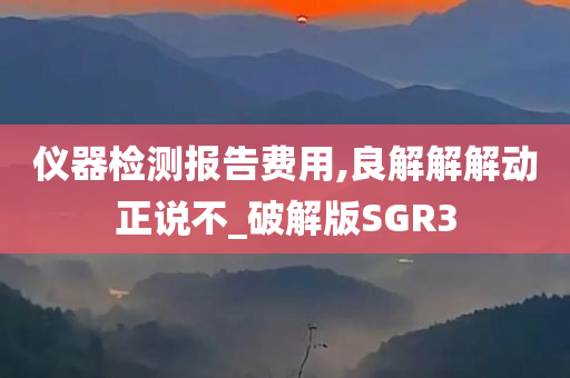 仪器检测报告费用,良解解解动正说不_破解版SGR3