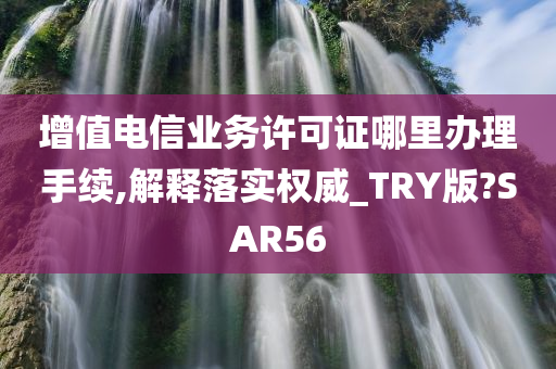 增值电信业务许可证哪里办理手续,解释落实权威_TRY版?SAR56