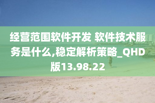 经营范围软件开发 软件技术服务是什么,稳定解析策略_QHD版13.98.22