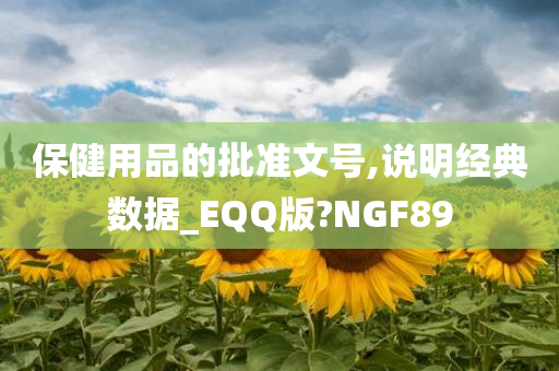 保健用品的批准文号,说明经典数据_EQQ版?NGF89